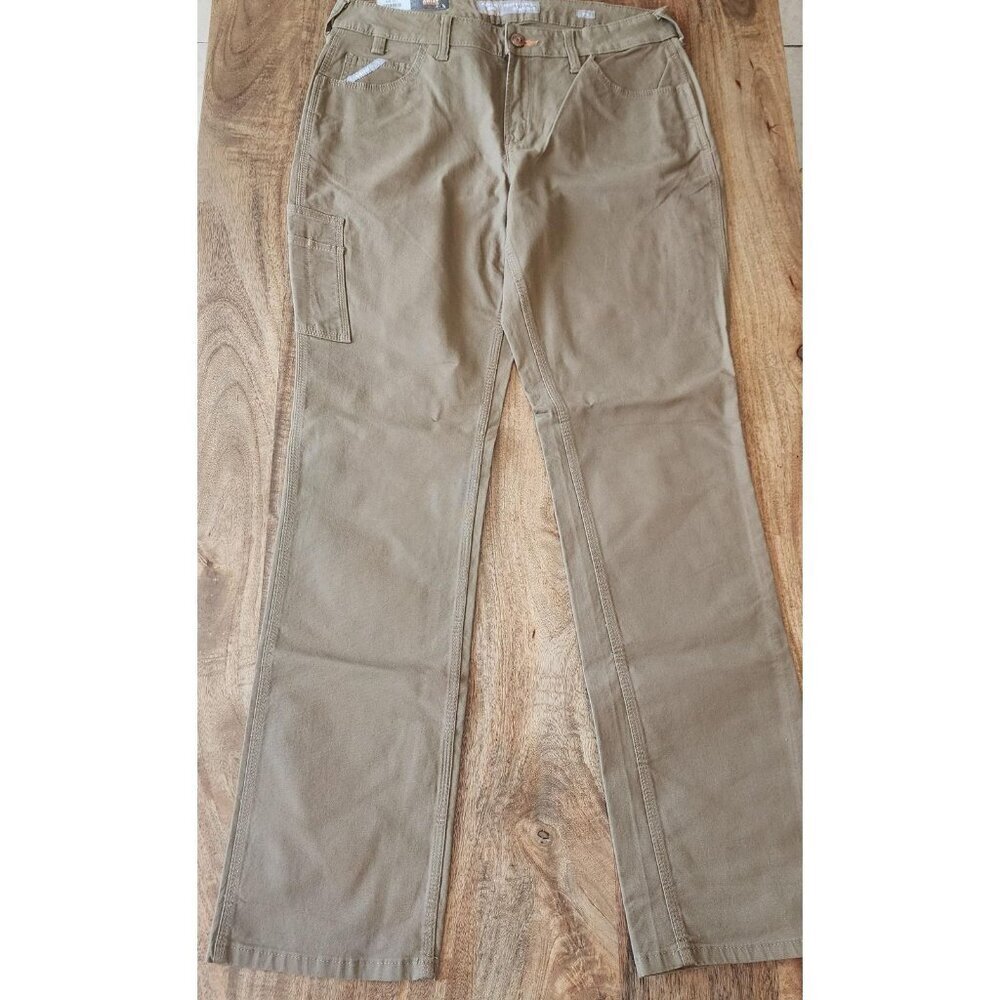 Ariat Pants Womens 31L Khaki Rebar Perfect Rise Straight DuraStretch 10039150